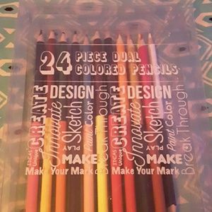 24 Double sided color pencils